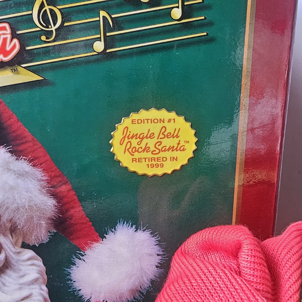 Jingle Bell Rock Santa Musical Animated Christmas Decor Vintage Decorations - Picture 9 of 10